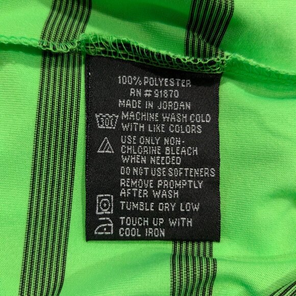 Pebble Beach Men's Performance Golf Polo Shirt, Size Large, Bright Green Striped - Picture 10 of 12